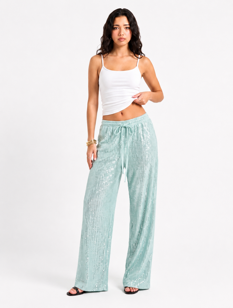 MINT GREEN PARTY PANTS