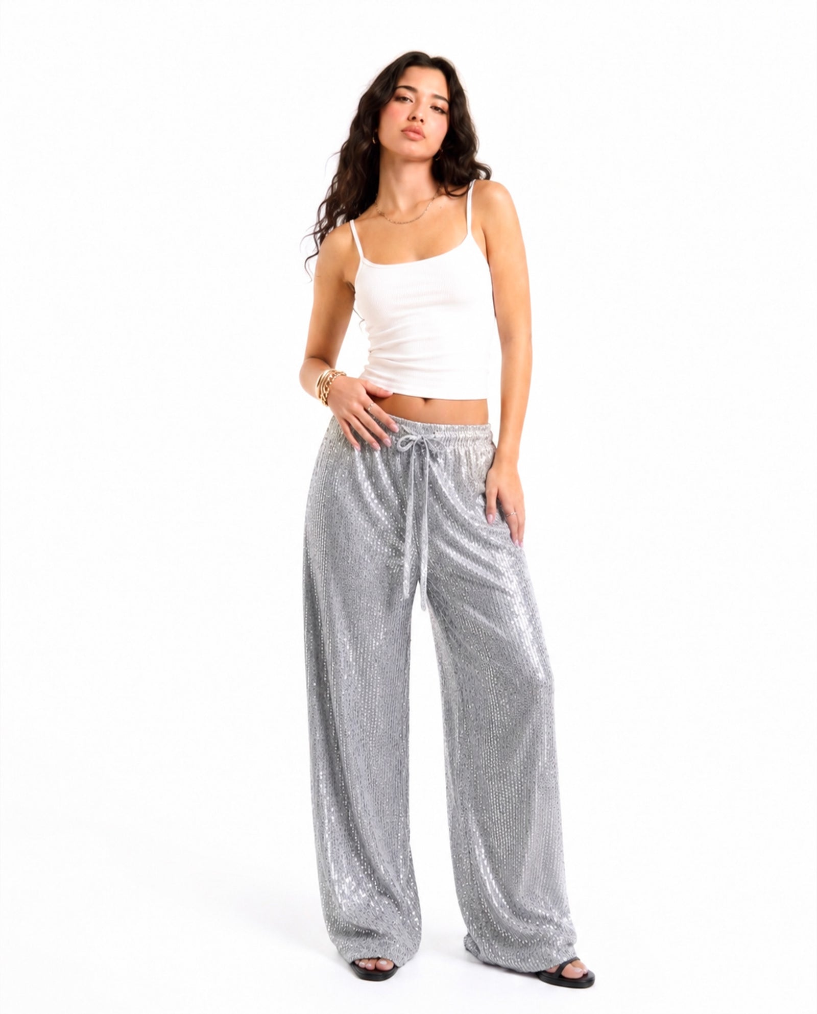 Crystal Silver PARTY PANTS