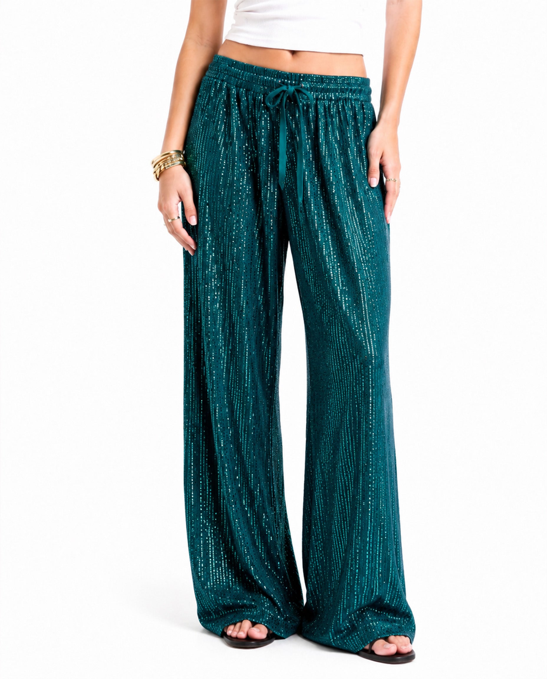 TEAL GREEN PARTY PANTS