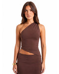 Hera One-Shoulder Mocha