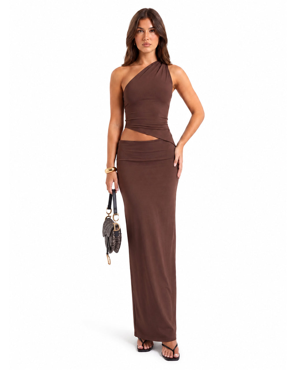 Hera One-Shoulder Mocha