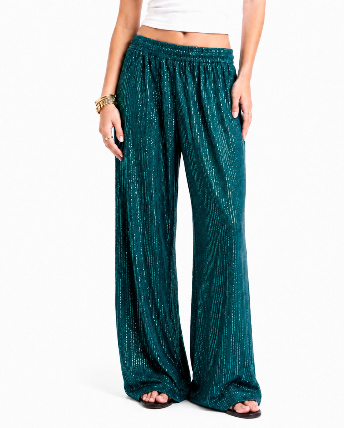 TEAL GREEN PARTY PANTS