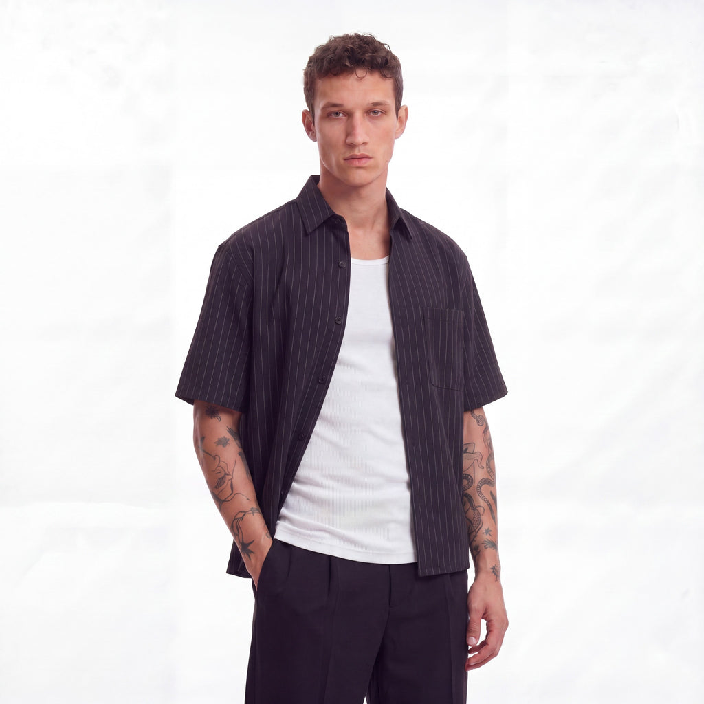 BLACK- SLEEVE SHIRT