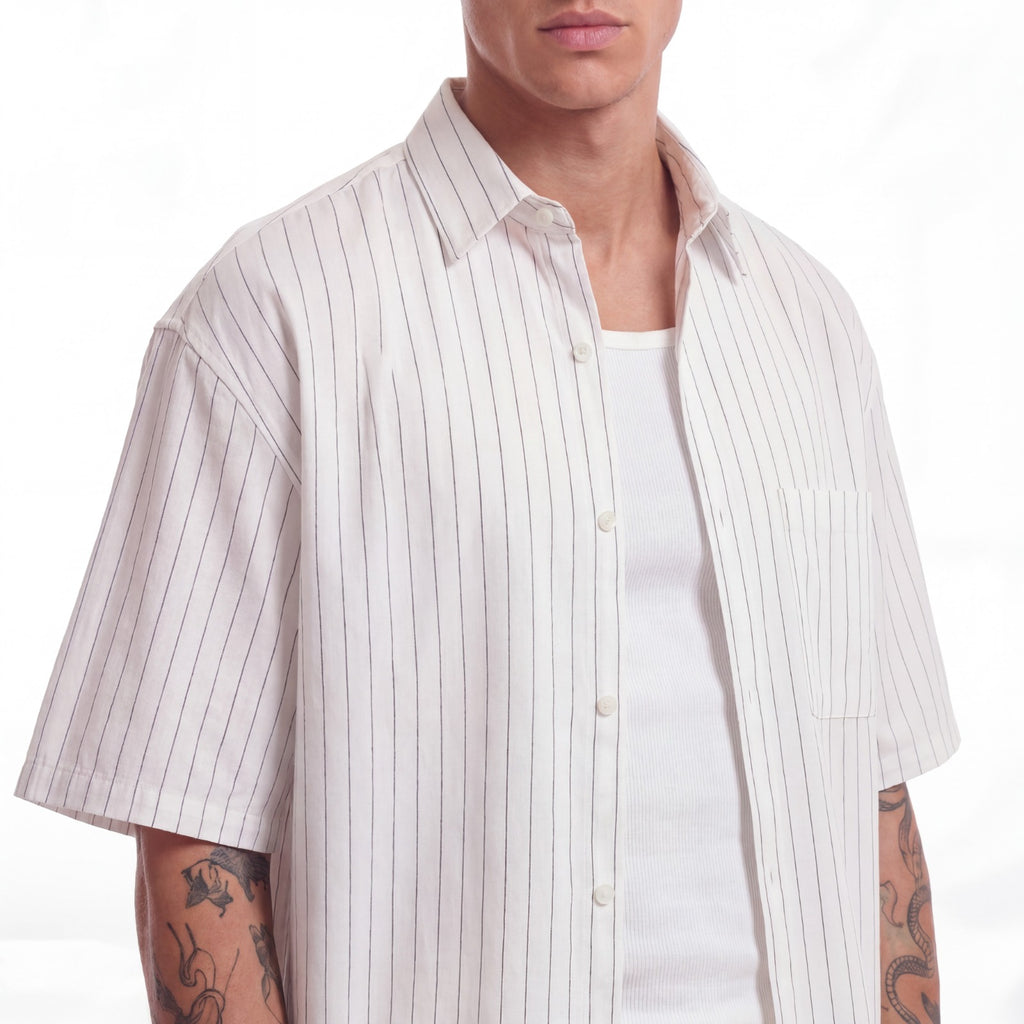 WHITE- SLEEVE SHIRT