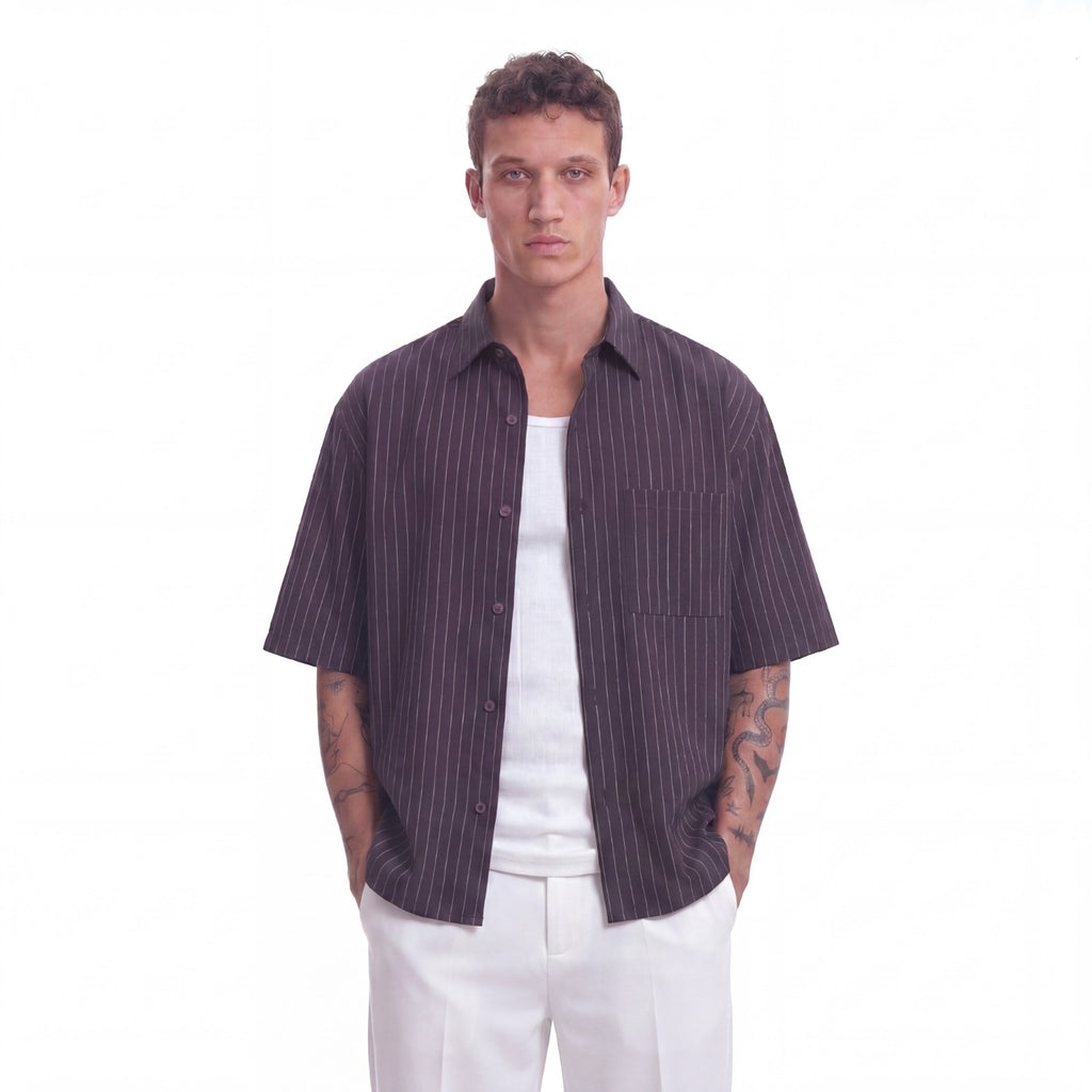 BROWN- SLEEVE SHIRT
