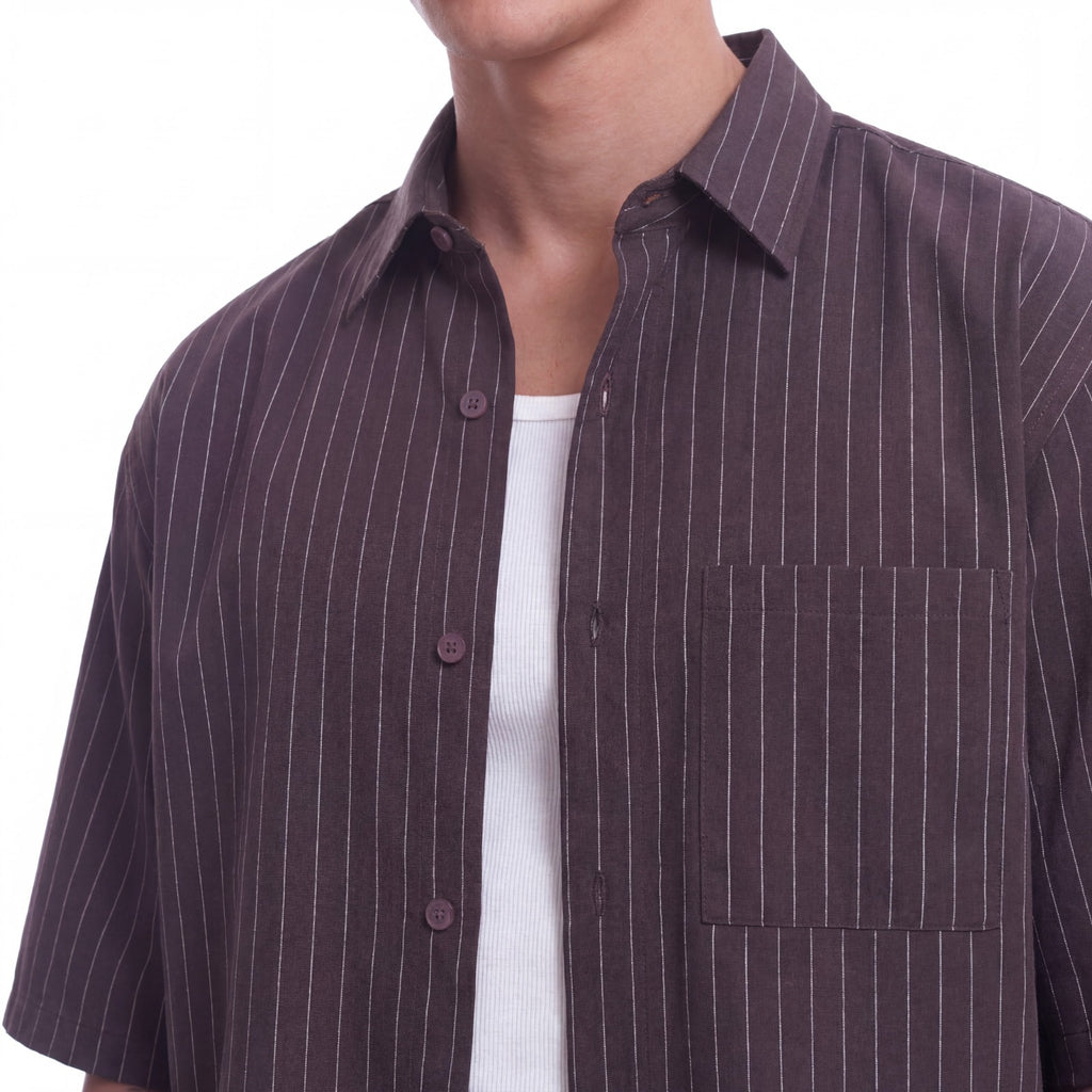 BROWN- SLEEVE SHIRT