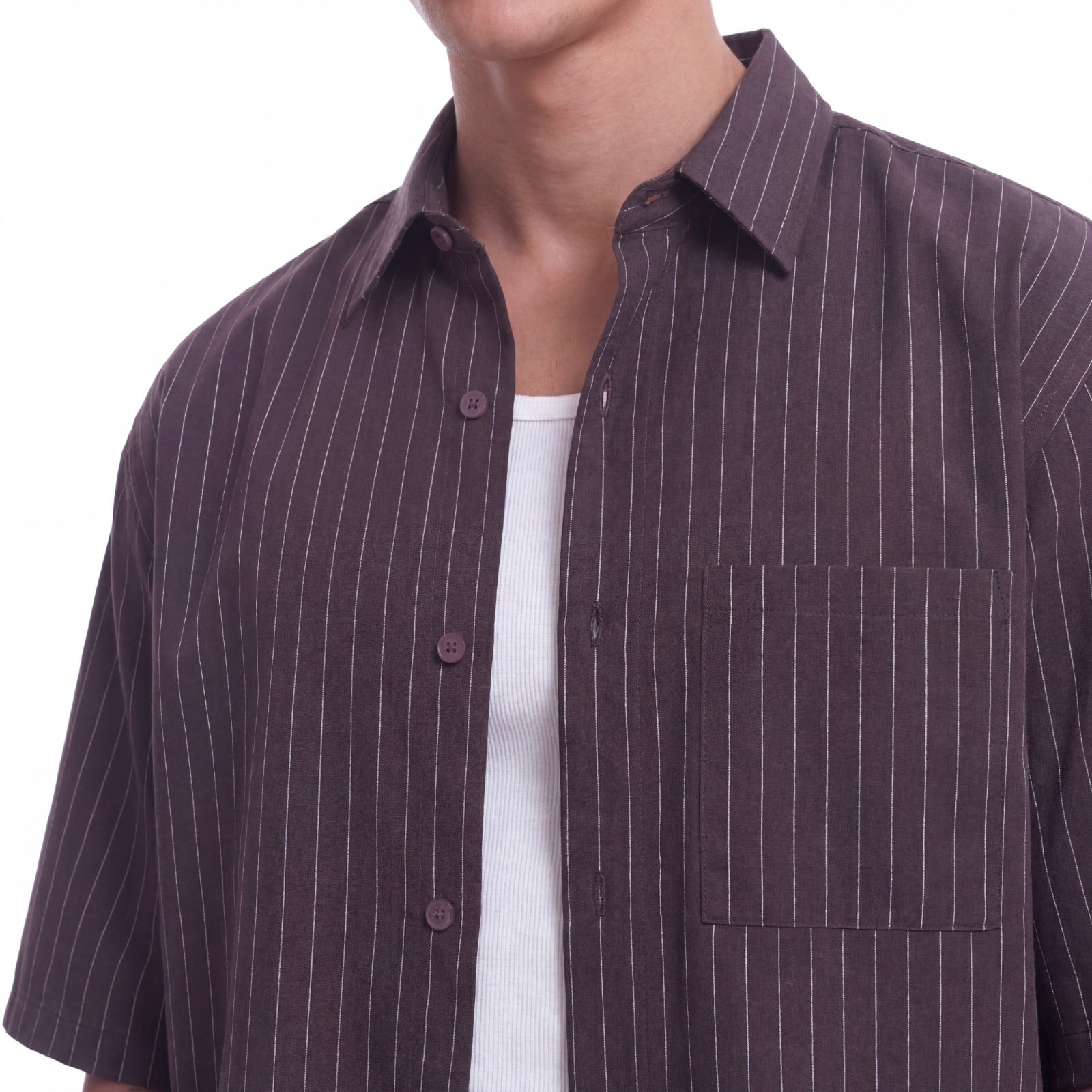 BROWN- SLEEVE SHIRT