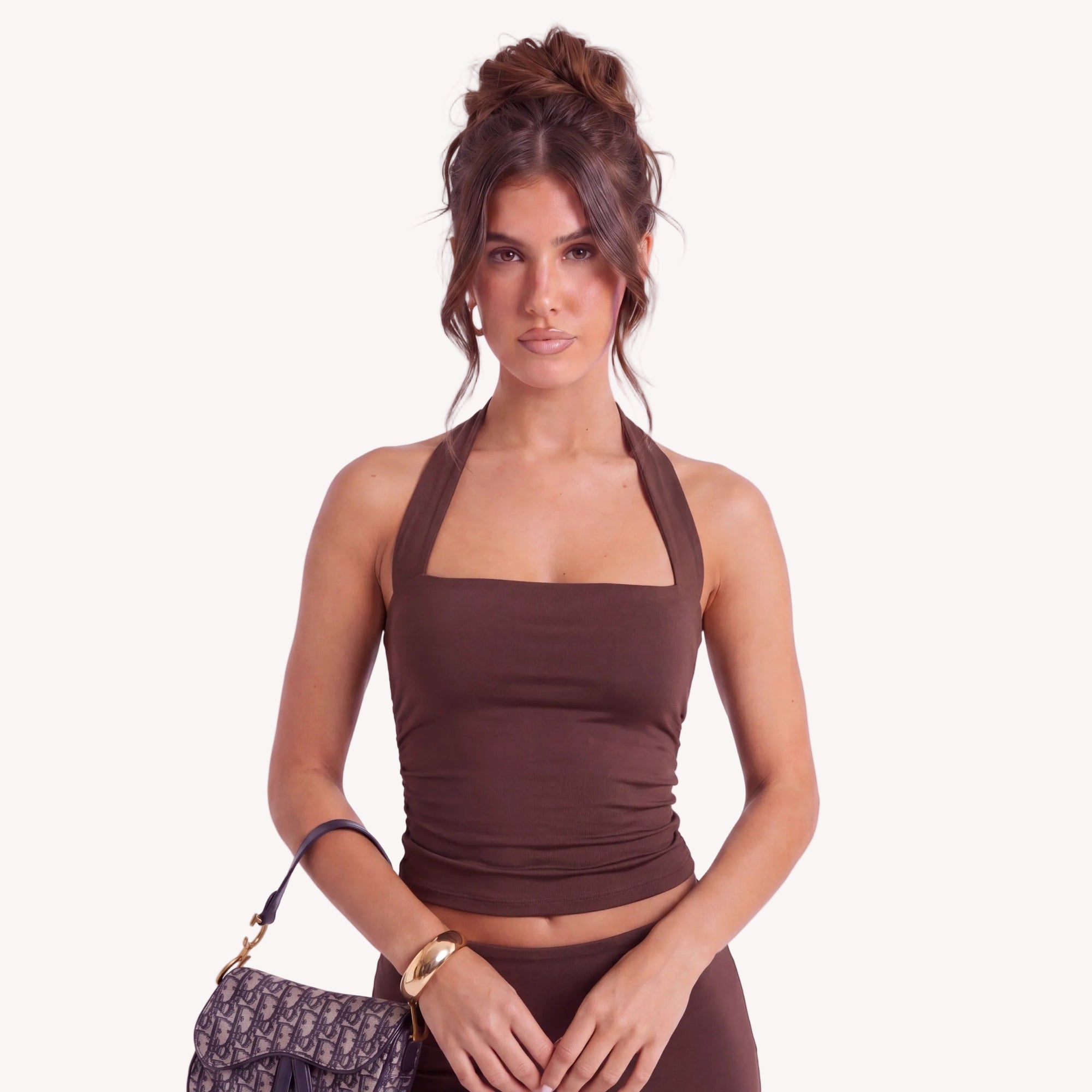 BROWN ÉLAN TOP