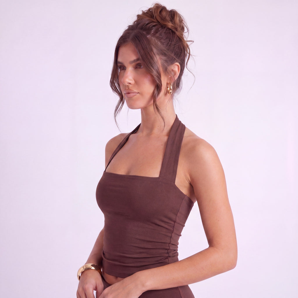 BROWN ÉLAN TOP