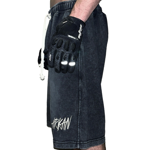 arkan washed black short