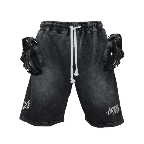 arkan washed black short