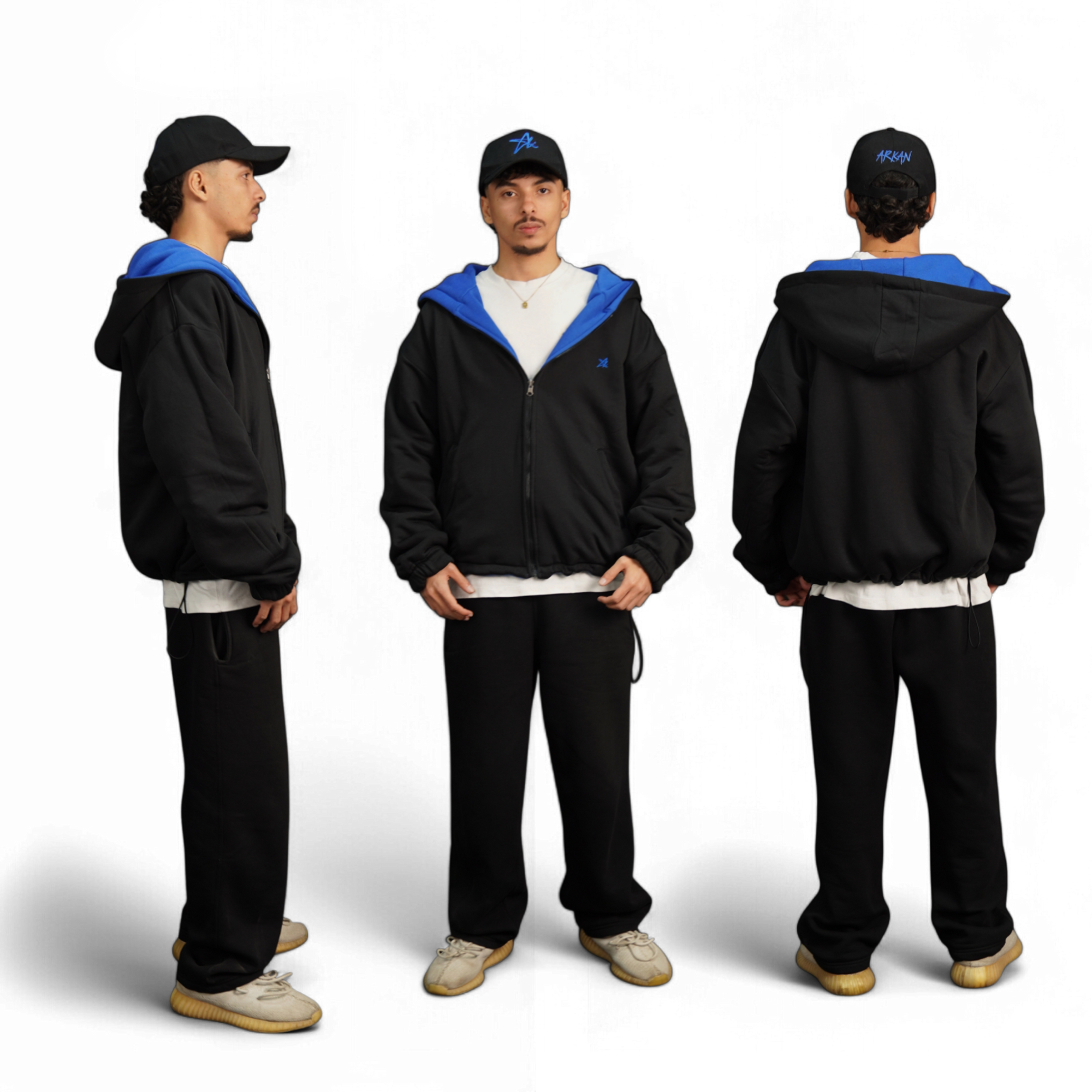 Double-Face Zipper Hoodie
